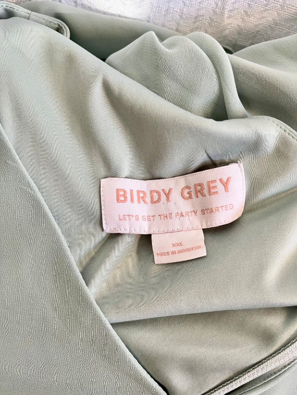 Birdy Grey Hannah Chiffon Dress in Sage size 2X - Picture 5 of 6